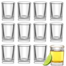 Набір шотових склянок Praknu 12 шт. 6cl, квадратні, скляні, для напоїв, міцне дно, для вечірок - безпечні для посудомийної машини