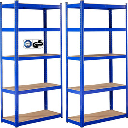 Arebos Heavy-Duty 2-Tier Shelf - 180x90x40cm - 875kg Capacity