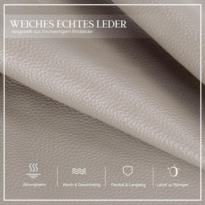 Сумка жіноча через плече Befen зі шкіри, середнього розміру, RFID захист, сіра