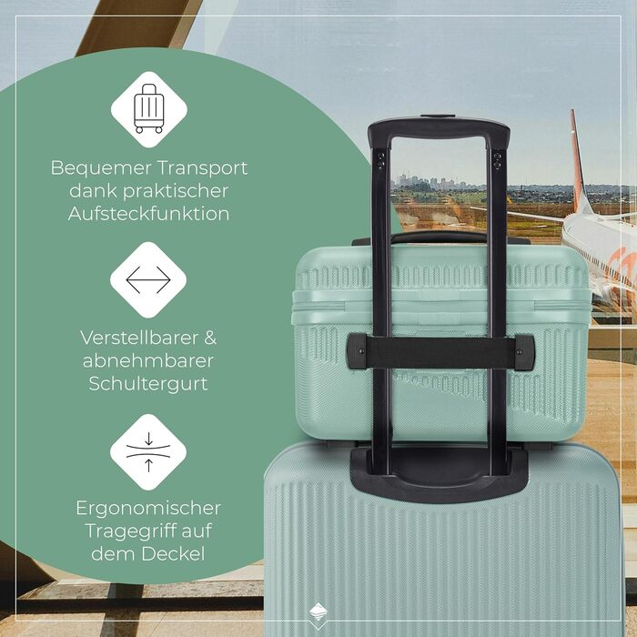 Чемодан Travelite Bali 67 см, середній, 65 літрів, зелений, з TSA замком