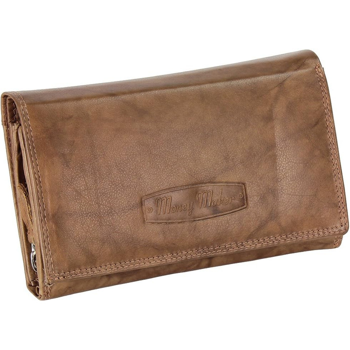 Ledershop24 RFID Women's Leather Wallet, Women's Cardholder, Women's Purse - Long Natural Leather - Gift Set + Exclusive Key Chain