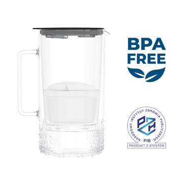 Скляний фільтраційний глечик Wessper D4 BOROSILICATE MINI FF BK з фільтром