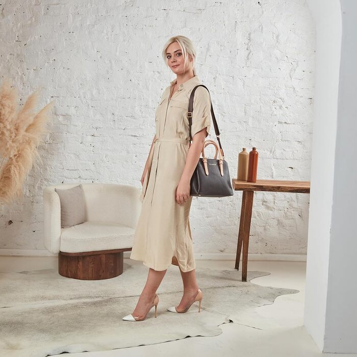 Сумка жіноча Bugatti Ella боулінг середнього розміру зі штучної шкіри, чорна