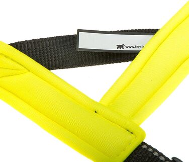 Нашийник для собак Ferplast Sport Dog, жовтий, середній, з м'якою підкладкою та світловідбиваючими швами (58 см/69-86 см)