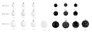 Relaxdays Set of Christmas Baubles