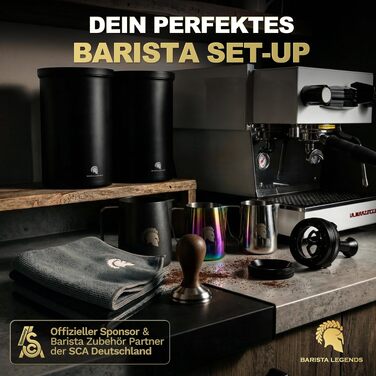 Набір мікрофібрових серветок для бариста Barista Legends, 30 x 30 см, сірі, 8 шт.