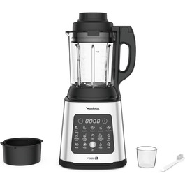 Блендер Moulinex PerfectMix Cook 1400 Вт, 10 автоматичних програм, сенсорне керування, 2 л, для гарячих і холодних страв, легке очищення, модель LM83SD