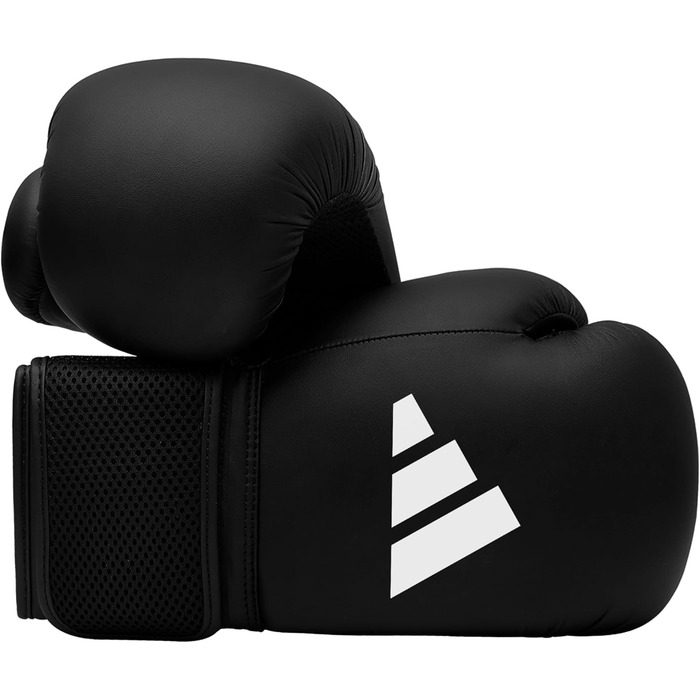 Боксерські рукавички Adidas Hybrid 25 - модель для початківців (Чорний, 6 oz)