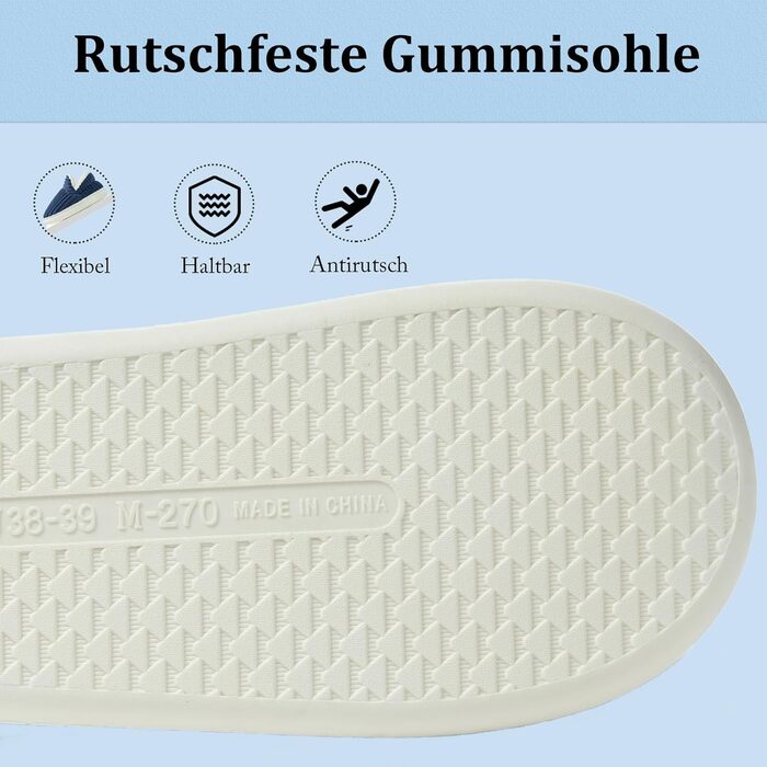 Тапочки зимові для жінок та чоловіків, теплі, закриті, з плюшем, м'які, зручні, елегантні, з антиковзким покриттям, з memory foam, розмір 40/41 EU, темно-синій