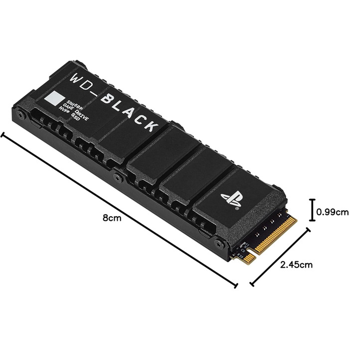 SSD WD_BLACK SN850P 4TB NVMe PCIe Gen4 для PS5 з оптимізованим охолодженням, до 7300 МБ/с