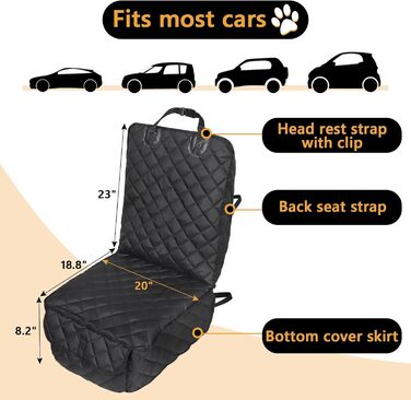 Чохол на сидіння автомобіля для собак, степкова та міцна тканина, універсальний (Auto, Вантажівка, SUV)