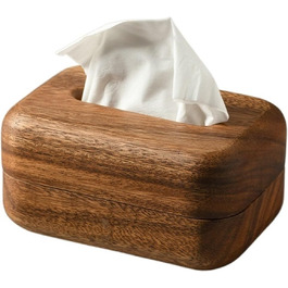 DIANXI Tissue Box Halter Walnut Bread Tissue Box, Solid Wood Living Room Desktop Paper Box, Solid Wood Napkin Box, Restaurant Tissue Box Tissue Dispenser Box