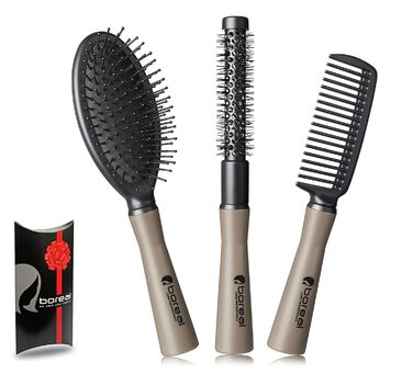 Професійний набір для укладки волосся: щітка-масажер, термо-ролер, гребінець