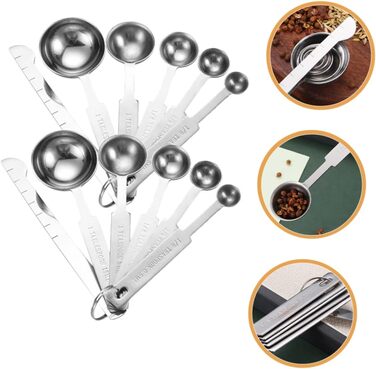 4-piece measuring spoon set for baking, tablespoons, measuring spoons, kitchen measuring cups for liquids, teaspoons, measuring spoons, tablespoons, measuring cups, set, beans.