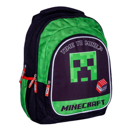 Шкільний багатофункціональний рюкзак Minecraft Astra, чорний з зеленим, 27 л