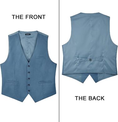 Чоловіча жилетка Enision для ділового стилю та вечірніх подій, однотонна жилетка з кишенями, розміри XS-4XL, колір: морський/блакитний