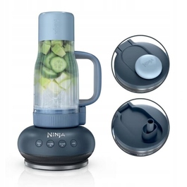 Стаціонарний блендер Ninja DB351EUCY, 1100 Вт, синій