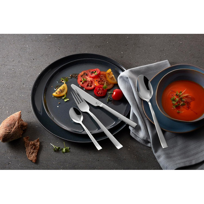 ZWILLING 1026795 Cult Cutlery Set, 30-Piece, for 6 People, 18/10 Stainless Steel, Matted Flatware, Dishwasher Safe, Silver