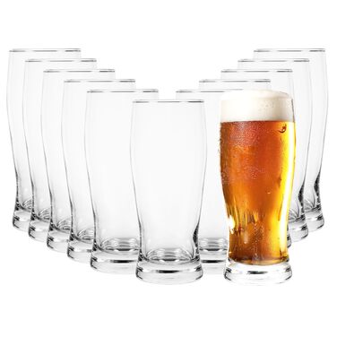 Набір пивних келихів 12er-Box Biergläser (скло, вироблено в ЄС, зручна форма) для пива, придатні для мийки в посудомийній машині