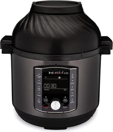 Instant Pot Pro Crisp 11-in-1 Electric Multi-Cooker – Pressure Cooker, Air Fryer, Slow Cooker, Steamer, Grill, Dehydrator, and Sous Vide Machine – Black Stainless Steel, 1500 W, 7.6 L, Black 7.6 Liter Pro Crisp + Air Fryer
