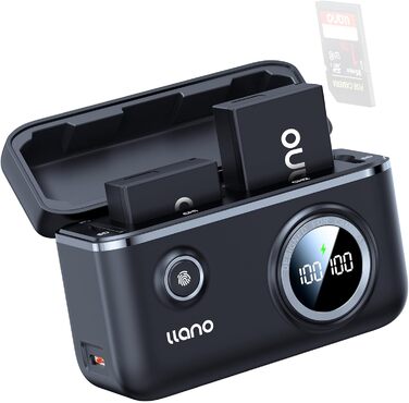 Зарядний пристрій для акумуляторів Canon LP-E17 18W Dual, 2 шт., 950 mAh, сумісний з EOS R50, RP, R10, R8, R100, Rebel T8i, T7i, T6i, T6s, SL2, SL3, EOS M3, M5, M6, 250D