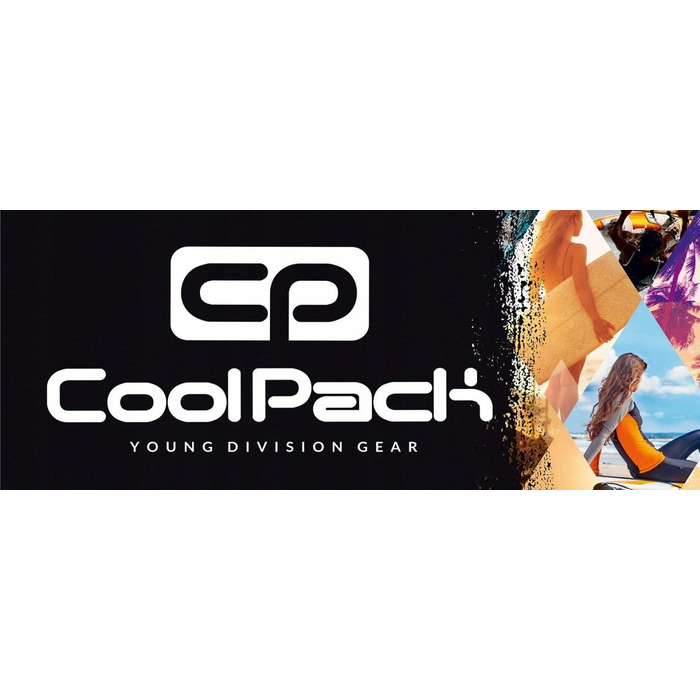 Шкільний багатокамерний рюкзак CoolPack, чорний, 28 л