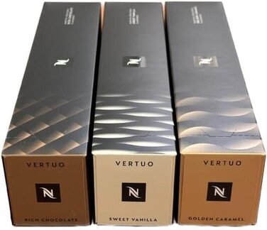 Капсули Nespresso Vertuo Barista Creations: Golden Caramel, Sweet Vanilla, Rich Chocolate (30 шт.)