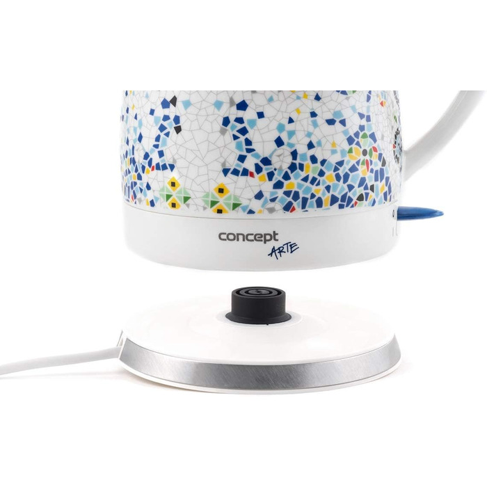 Електричний чайник Concept RK2391, 1.7 л, білий з візерунком