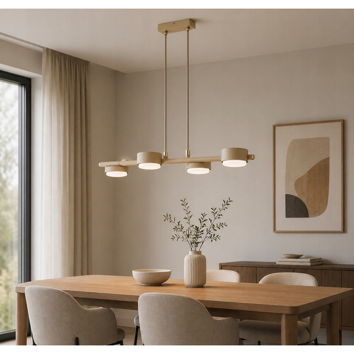Підвісна люстра Elko-Lighting Mono Ecru 4 точки світла GX53