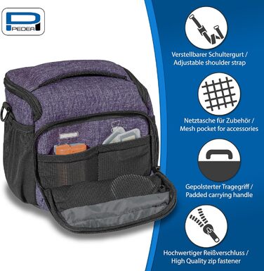 Сумка для DSLR камери PEDEA з водонепроникним чохлом (фіолетовий)