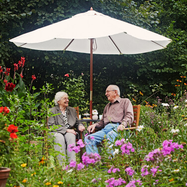Relaxdays Garden Table with Umbrella Hole