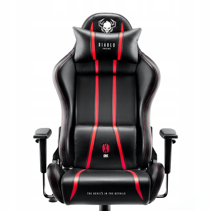 Ігрове крісло Diablo Chairs X-One 2.0, екошкіра, чорно-червоне