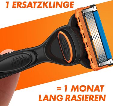 Смінні леза для чоловічої бритви Gillette Fusion 5 Power, 8 шт, помаранчеві