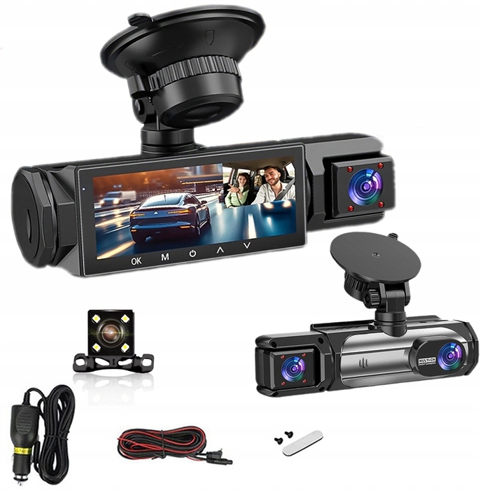 Автомобільний відеореєстратор 2в1 (передній та задній) Full HD з LCD-дисплеєм