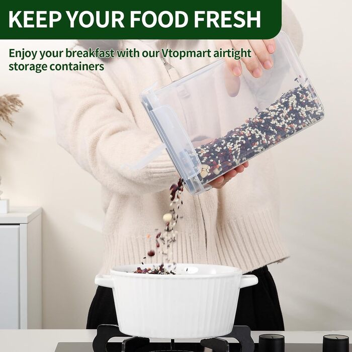 Набір контейнерів для зберігання їжі Hibisaws (12 шт.) з кришкою, BPA-free, 100% герметичні, прозорі, 6 x 1L & 6 x 0.5L, для meal prep, Tupperware