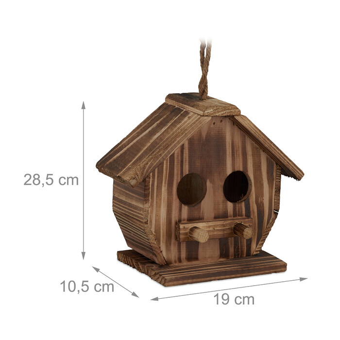 Relaxdays Wooden Decorative Birdhouse