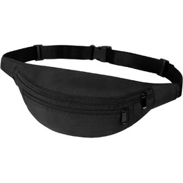 Чоловіча/жіноча поясна сумка RYACO: водонепроникна, для подорожей, спорту та активного відпочинку. Чорна