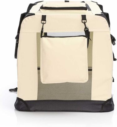 Складана переносна переносна коробка для собак та котів Fudajo (50x35x35 см, 700x520x500 мм, бежева)