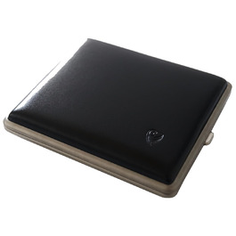 GERMANUS Cigarette Case, Made in Germany, Black, 100 mm