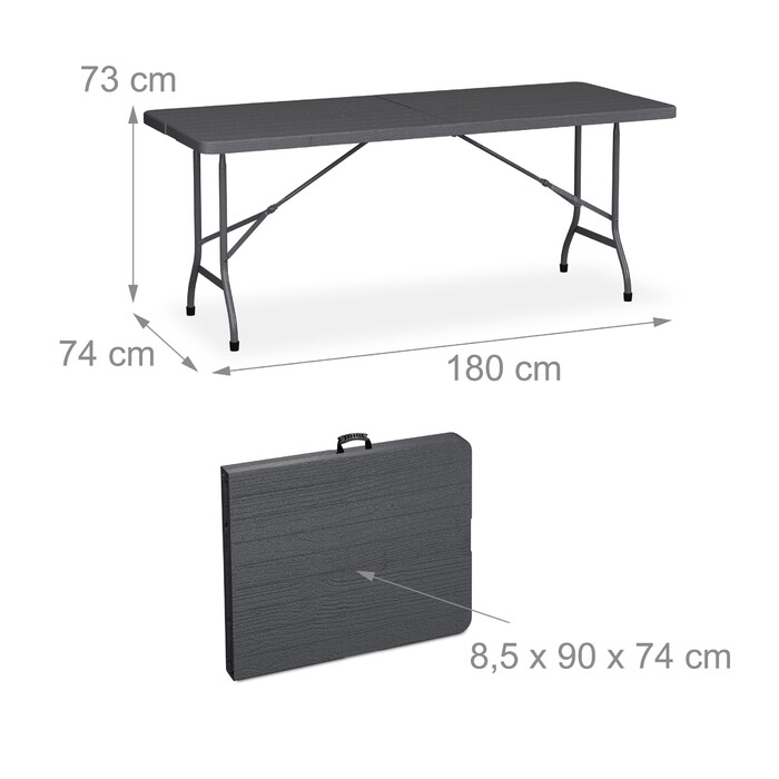 Relaxdays 3-piece folding beer garden set