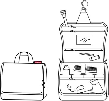 Сумка-органайзер Reisenthel Toiletbag XL - велика, з гачком, водовідштовхувальне покриття, колір: Флорист Індіго