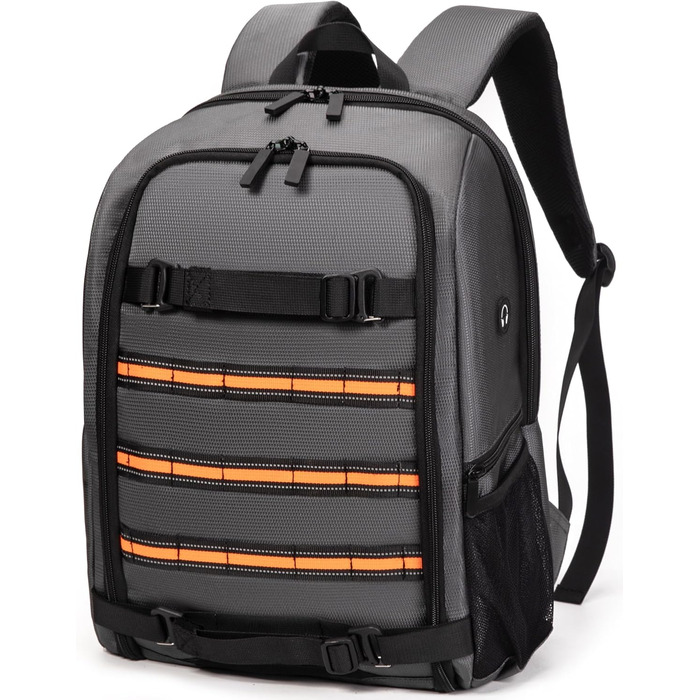 Рюкзак для камери Horfccid 23L: фотосумка, сумісна з DSLR, 15.6'' ноутбук, сірий