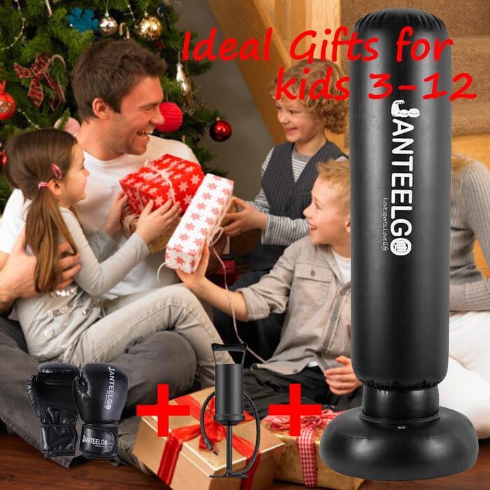 Дитячий боксерський мішок JanTeelGO 150 см для карате та боксу. Ідеальний подарунок для хлопчиків та дівчаток 3-12 років