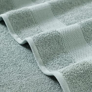 Modern Threads Pax 6-Piece Reversible Dyed Jacquard Towel Set – Bath Towels, Hand Towels, and Washcloths – Super Absorbent and Quick Drying – 100% Combed Cotton, Ivy