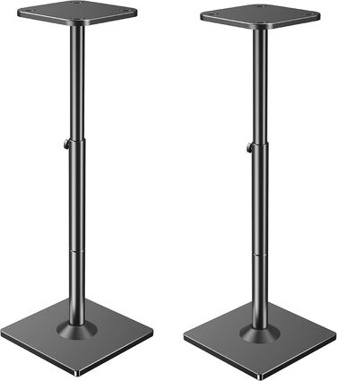 Підставка для акустики ELIVED, 808 мм, зі скляною основою, для сателітної та поличкової акустики, з інтегрованим кабелепроводом, 10 кг, 1 шт.