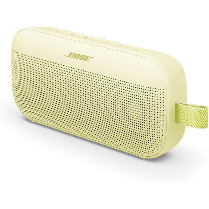 Портативна Bluetooth колонка Bose SoundLink Flex (2-ге покоління), водонепроникна, пилонепроникна, з природним звучанням, до 12 годин роботи від акумулятора, колір: лимонний