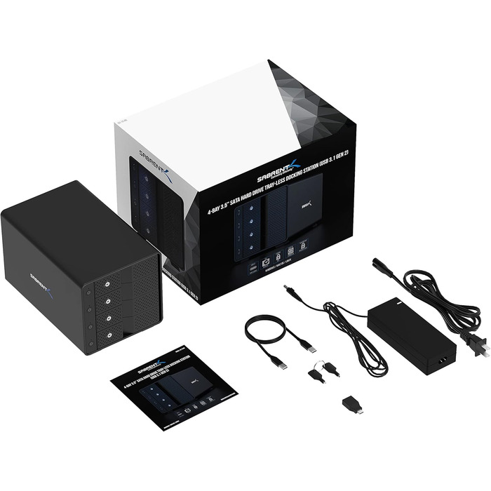Док-станція Sabrent для жорстких дисків 2.5/3.5 дюймів SATA SSD/HDD з USB A - підтримка 10TB, 5Gbps, Offline Clone