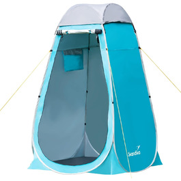 Skandika Pop Up Shower Tent | Changing Tent with 210cm Height, Silver Coated, Privacy Screen, Detachable Floor, Coverable Window with Mosquito Net, Shower Attachment | Toilet Tent