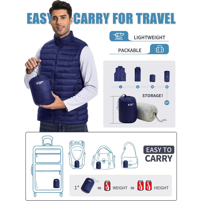 Чоловіча тепла куртка Pioneer Camp Leichte Pufferwete - комфорт та захист для роботи та відпочинку (L, Синій)