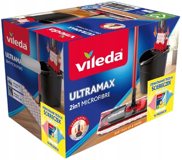 Набір для прибирання Vileda UltraMax: плоска швабра, відро та віджимач